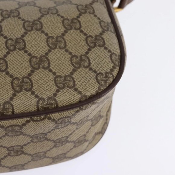 GUCCI GG Supreme Web Sherry Line Bag PVC Beige 001 754 6177 4021 Auth 148251 - Picture 4 of 16